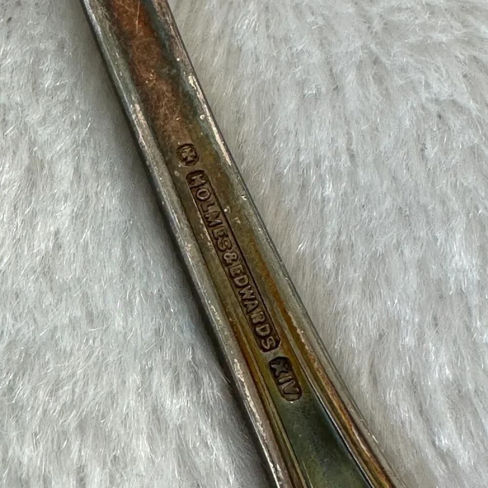 Vintage Holmes & Edwards Ladle Serving Silverplate Floral and Cocktail Forks Lot